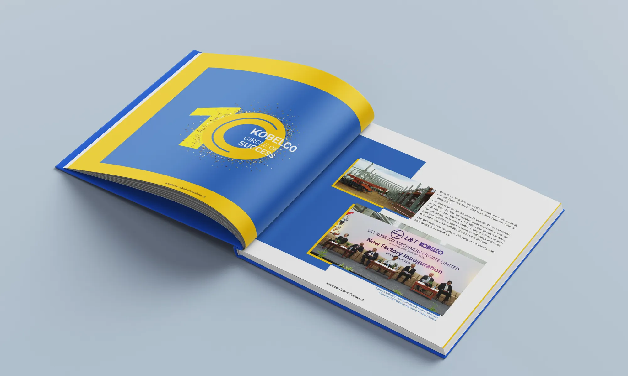 Coffee Table Book Mockup Design of Kobelco