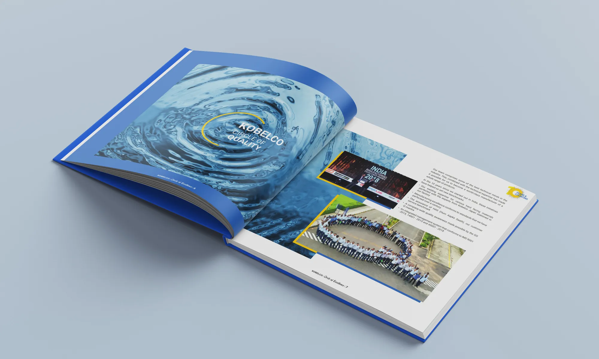 Coffee Table Book Mockup Design of Kobelco
