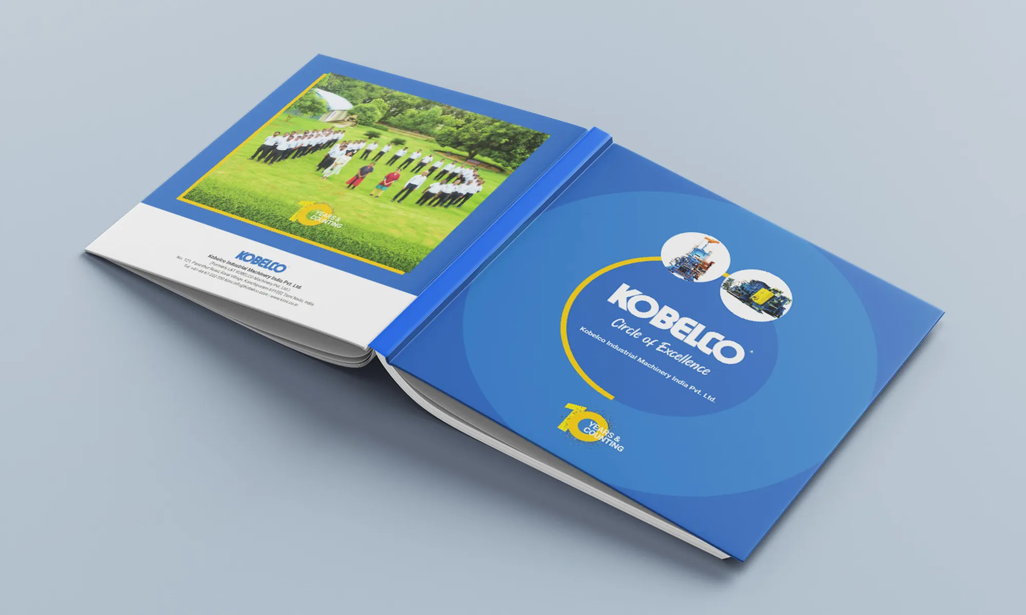 Coffee Table Book Mockup Design of Kobelco